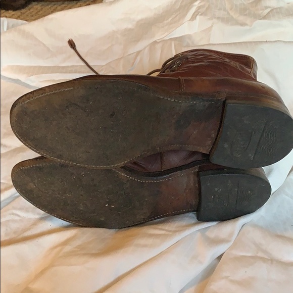 Justin brown lace up boots size 8.5D - Picture 2 of 4